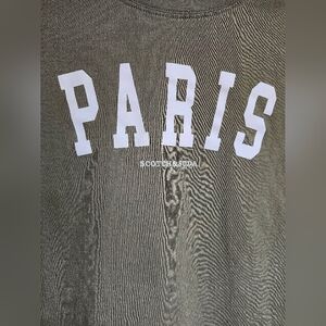 NWOT, Scotch & Soda Khaki T-Shirt with White Paris Print
